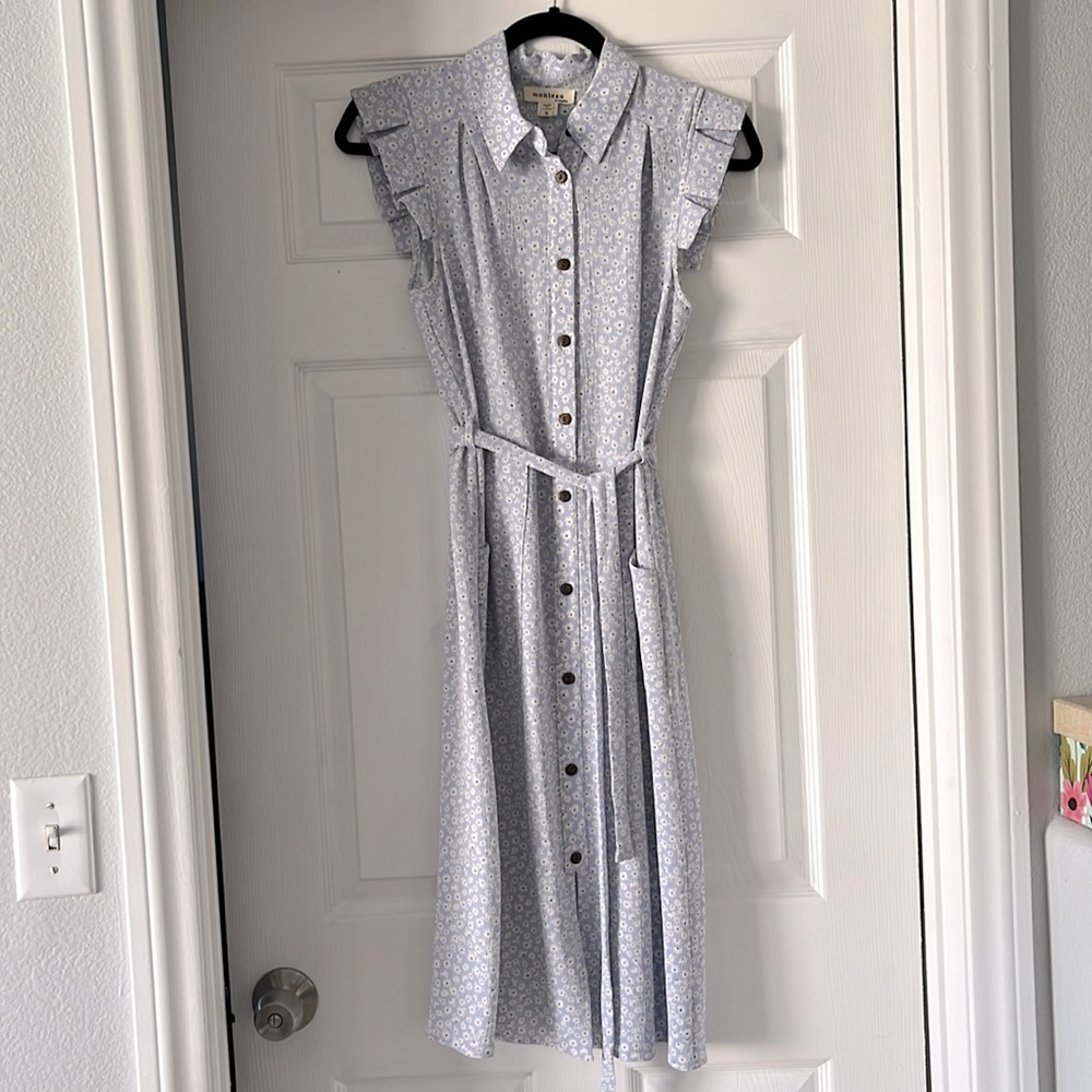 Monteau blue floral dress